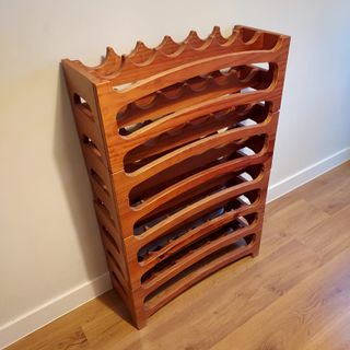 Botellero Madera Natural Apilable