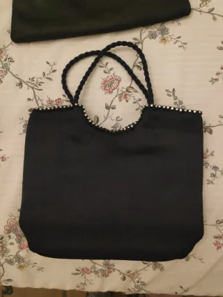 Lote de 4 Bolsos de Fiesta negros, terciopelo, str