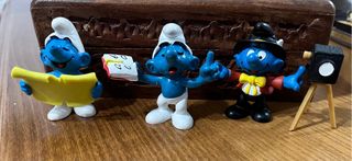 Lote de 3 figuras de Pitufos