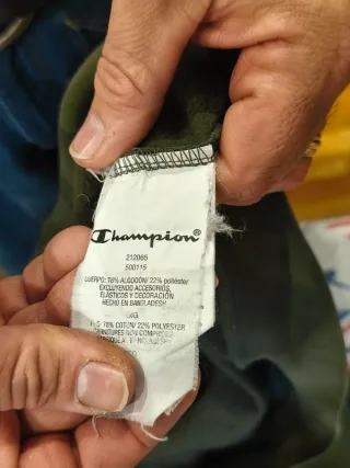 Felpa Champion con cappuccio Verde Oliva XXL