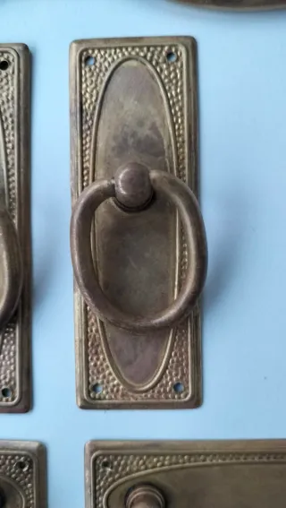 Tiradores latón antiguos (Set de 6)