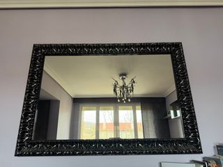 Espejo negro marco decorativo