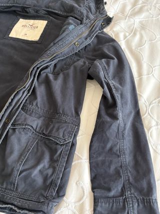 Parka Hollister azul marino 3/4