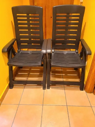 Sillas Tumbonas Terraza Jardín Plástico