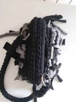 Clutch bag crochet con frange e tracolla