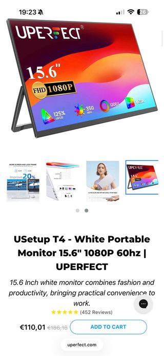 Monitor portatile UPERFECT nero