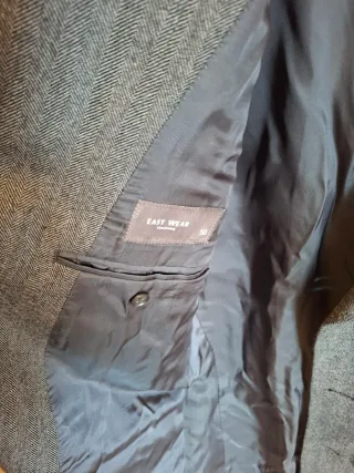 Abrigo de lana gris para traje