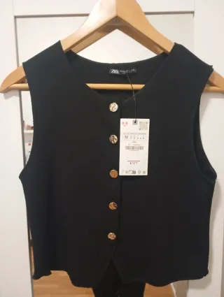 Chaleco Zara Negro Talla M