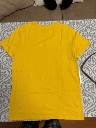 Camiseta niño manga corta amarilla talla 13-14