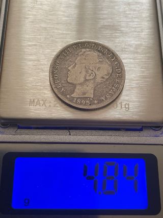 20 Centavos de Peso Puerto Rico 1895 Alfonso XIII