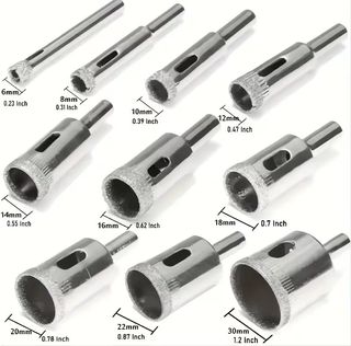 10 Punte Trapano Diamantate Piastrelle Ceramica