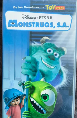 Película VHS Monstruos S.A. Disney Pixar