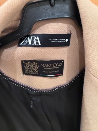 Abrigo Zara Beige Talla xs