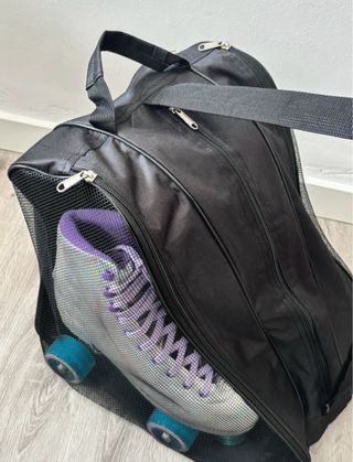 Patins Quad Beverly Flamingueo Prateado Roxo