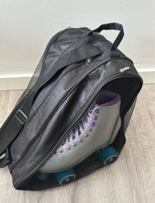 Patins Quad Beverly Flamingueo Prateado Roxo