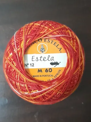 3 novelos linha Estela n°12 e n°6 para crochet