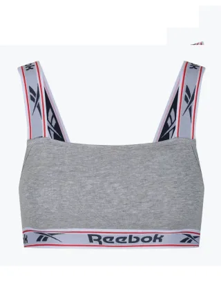 Top deportivo Reebok gris y negro M