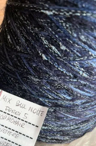 Filato Lanart Mix Blu Notte Kid Mohair