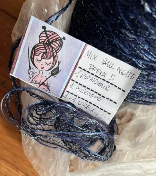 Filato Lanart Mix Blu Notte Kid Mohair