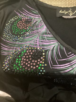 Vestido negro con pedrería