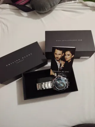 Orologio Philipp Blanc Uomo Argento Blu