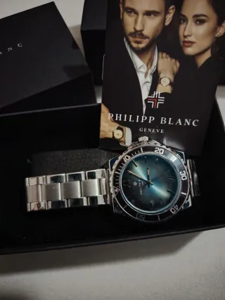 Orologio Philipp Blanc Uomo Argento Blu