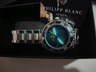 Orologio Philipp Blanc Uomo Argento Blu