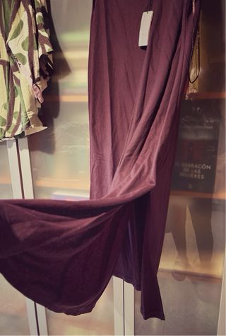 Vestido largo marrón