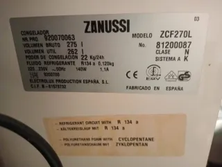 Congelador horizontal Zanusi-RECOGER EN 2 HERMANAS