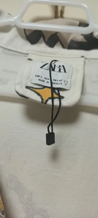 Camisa Zara Estampada Blanca