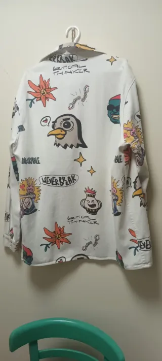 Camisa Zara Estampada Blanca