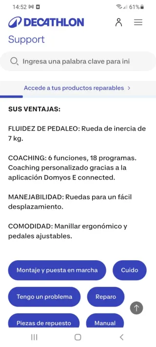 Bicicleta Elíptica DOMYOS