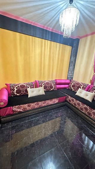Sofá Marroquí Rosa y Morado