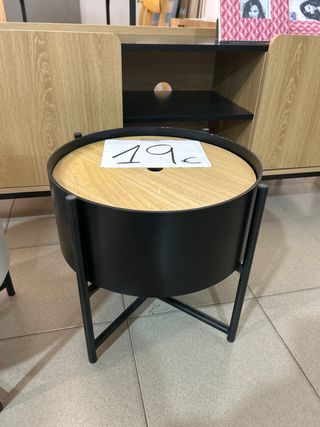 Mesas redondas centro metal y madera