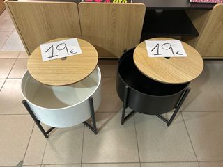 Mesas redondas centro metal y madera