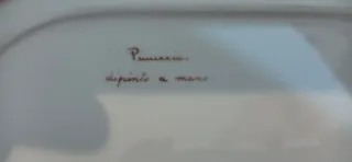 Vassoio piatto da portata  ceramica dipinto a mano