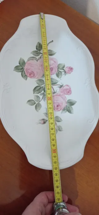 Vassoio piatto da portata  ceramica dipinto a mano