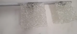 Lámpara de techo cristal y metal