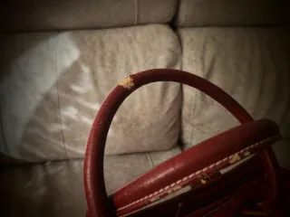 Bolso Loewe Burdeos Piel y Ante