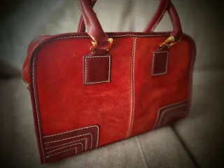 Bolso Loewe Burdeos Piel y Ante