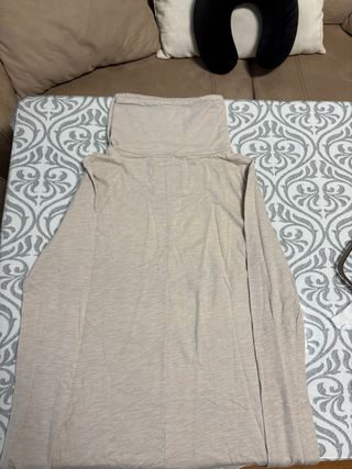 Camiseta cuello alto hombre beige