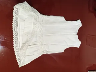 Vestido blanco niña 5-6 años mayoral
