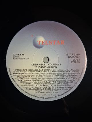 Vinilo x2 Deep Heat 2 - The Second Burn STAR 2356