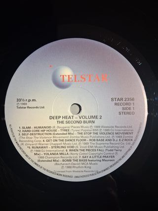 Vinilo x2 Deep Heat 2 - The Second Burn STAR 2356