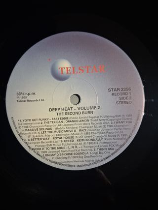 Vinilo x2 Deep Heat 2 - The Second Burn STAR 2356