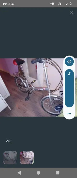 Bicicleta Plegable Plata