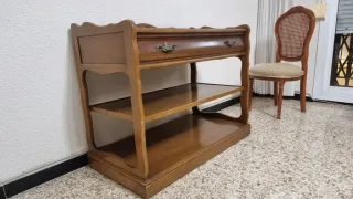 Mueble para TV/auxiliar madera 2 baldas y cajón