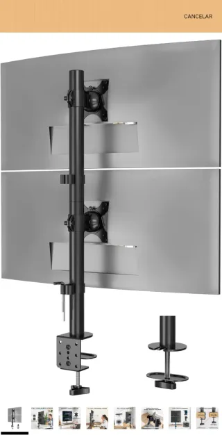 Supporto doppio monitor Bontec nero