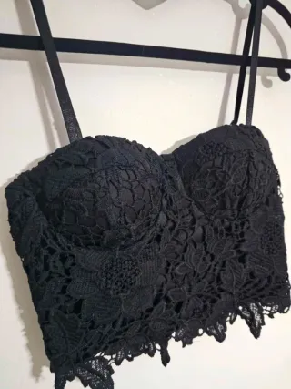 Corsetto Tally Weijl nero in pizzo Taglia M EU 38