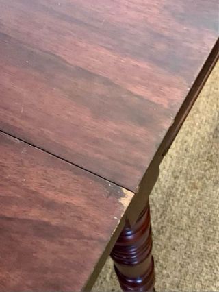 Mesa estilo ingles madera maciza con alas.